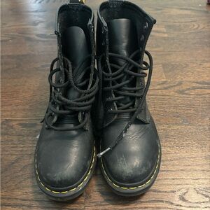 Dr. Martens Black Boots with Yellow Accents